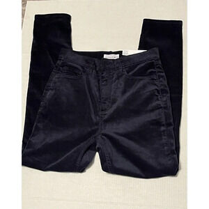 Loft The Skinny High Rise Suede/Velvet Regular Dark Blue Jeans 28/6~ NWT